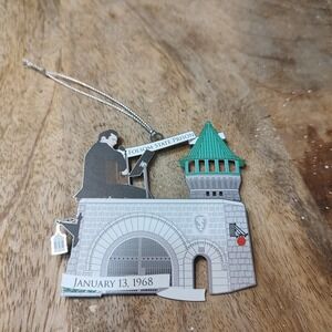 Johnny Cash Metal Ornament 'Folsom Prison Blues' Time Keeps Dragging On Etched